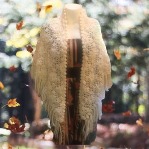 Vintage crochet shawl